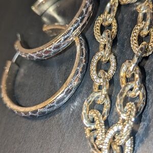 Elegant Gold and Silver Jewelry Set